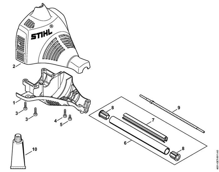 STIHL 4601-710-7101 Steel Ø 25,4 mm positie 6 technische tekening