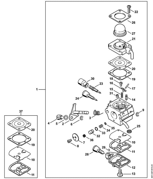 STIHL 4228-120-2200 Flens positie 21 technische tekening