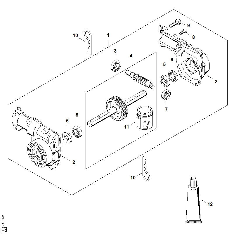 STIHL 9503-003-8130 Groefkogellager 6301-2RS positie 3 technische tekening
