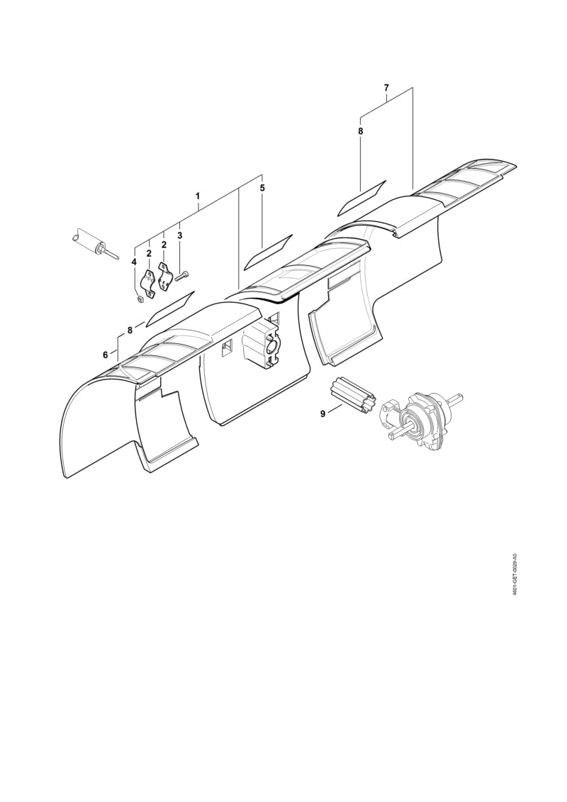STIHL 0000-711-2502 Huls positie 9 technische tekening