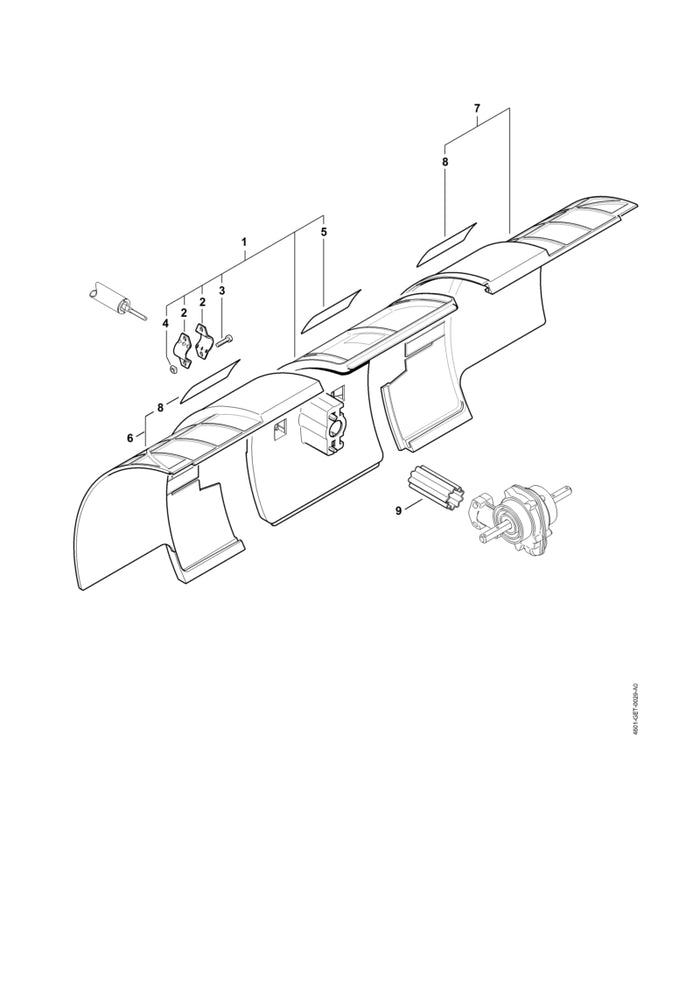 STIHL 0000-711-2502 Huls positie 9 technische tekening