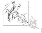 STIHL 4604-190-4003 Startmechanisme positie 1 technische tekening
