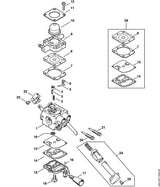 STIHL 4241-007-1700 Carb. membraanset positie 26 technische tekening