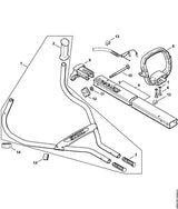 STIHL 4149-182-2100 Houder positie 14 technische tekening