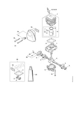 STIHL 4144-020-2050 Groefkogellager positie -1 technische tekening