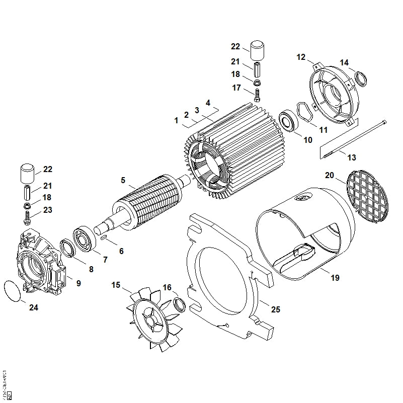 STIHL 4757-608-1800 Bout positie 21 technische tekening
