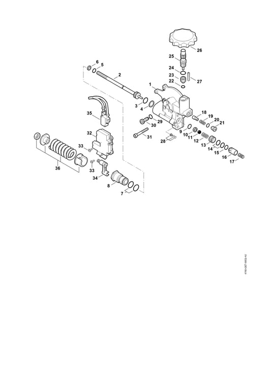 STIHL 9133-021-0710 Tapeind M4x20 positie 27 technische tekening
