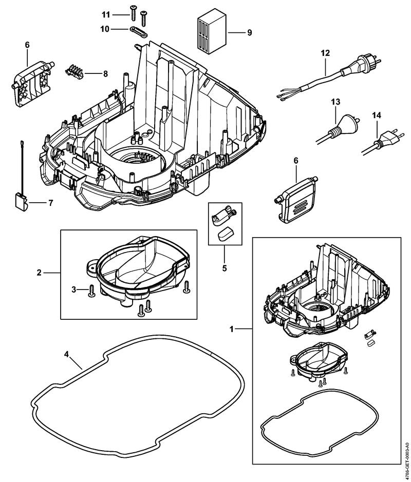 STIHL 4786-717-8300 Afleider positie 7 technische tekening