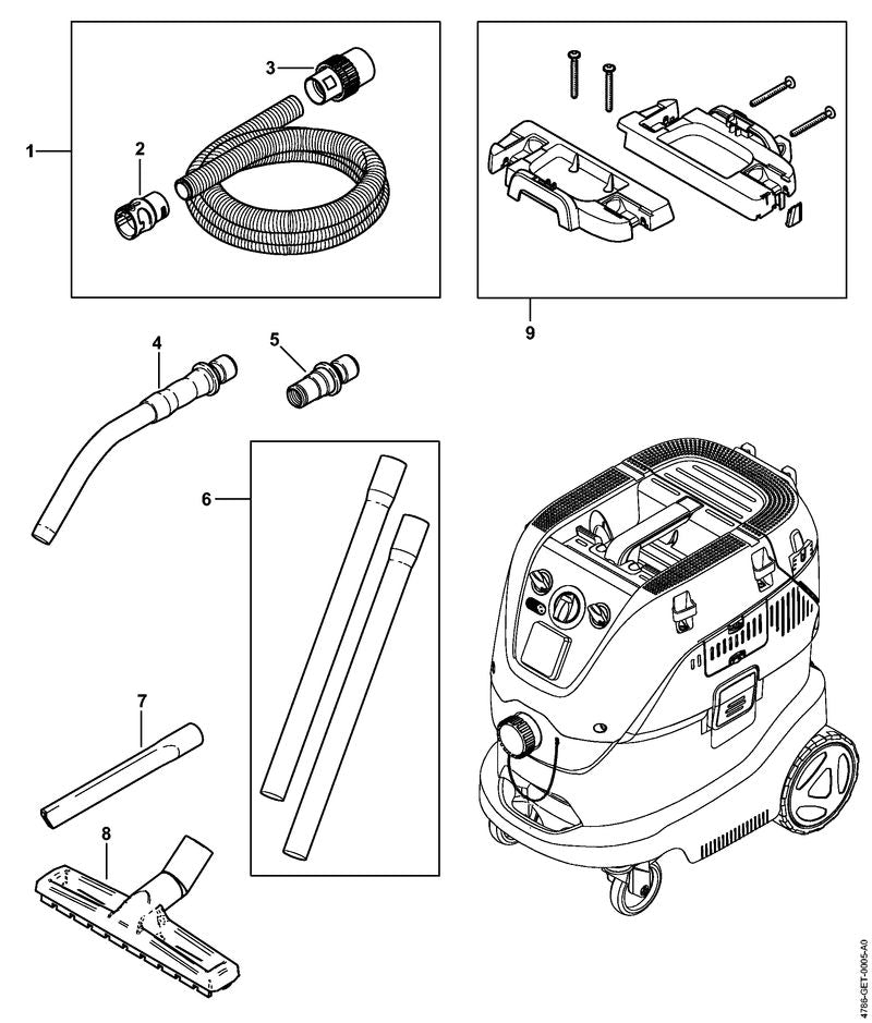 STIHL 4786-503-1501 Slangmof positie 3 technische tekening