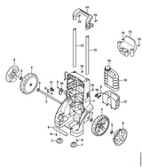 STIHL 4785-703-2500 Steunpoot positie 7 technische tekening