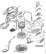 STIHL 4811-432-2000 Schuif positie 13 technische tekening