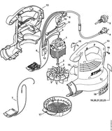 STIHL 4811-700-3401 rotorblad positie 3 technische tekening