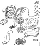 STIHL 4811-967-1851 Typeplaatje SHE 81 positie 21 technische tekening
