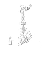 STIHL 6460-640-7607 Tandwiel positie 8 technische tekening