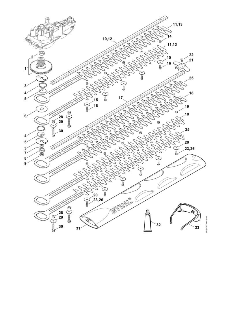 STIHL 9208-260-1142 Zeskantmoer M8x1 positie 9 technische tekening