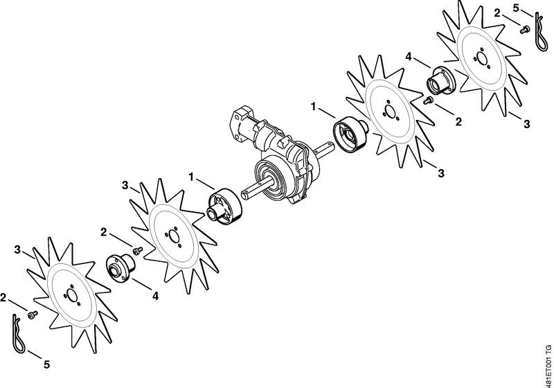 STIHL 4601-713-4004 Mes voor BC positie 3 technische tekening
