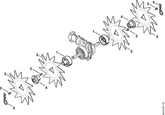 STIHL 4601-713-4004 Mes voor BC positie 3 technische tekening