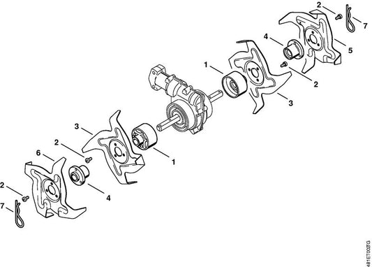 STIHL 4601-713-4000 Mes voor BC positie 5 technische tekening