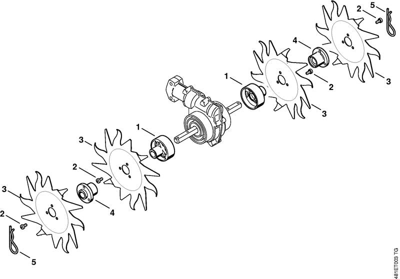 STIHL 4601-713-1902 Flens positie 1 technische tekening