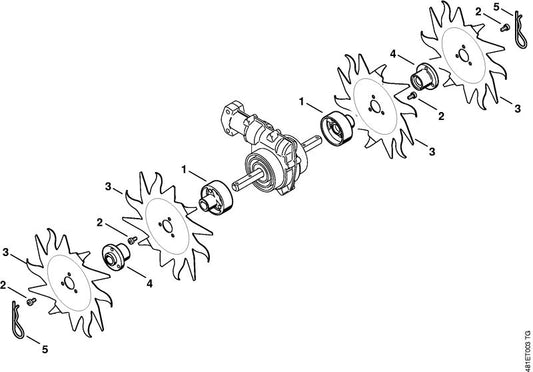 STIHL 4601-713-1902 Flens positie 1 technische tekening