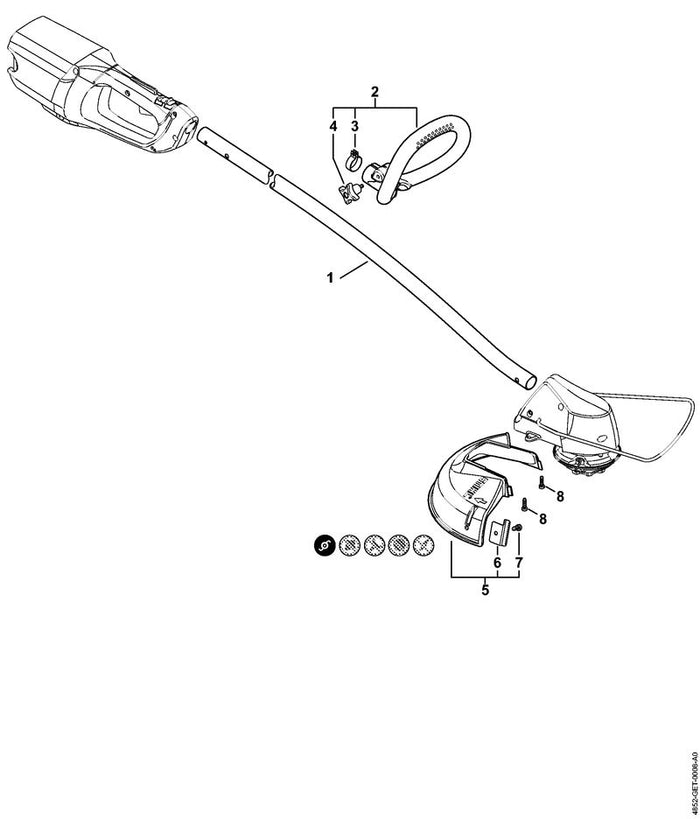 STIHL 4852-710-7100 Steel Ø 25,4 mm positie 1 technische tekening