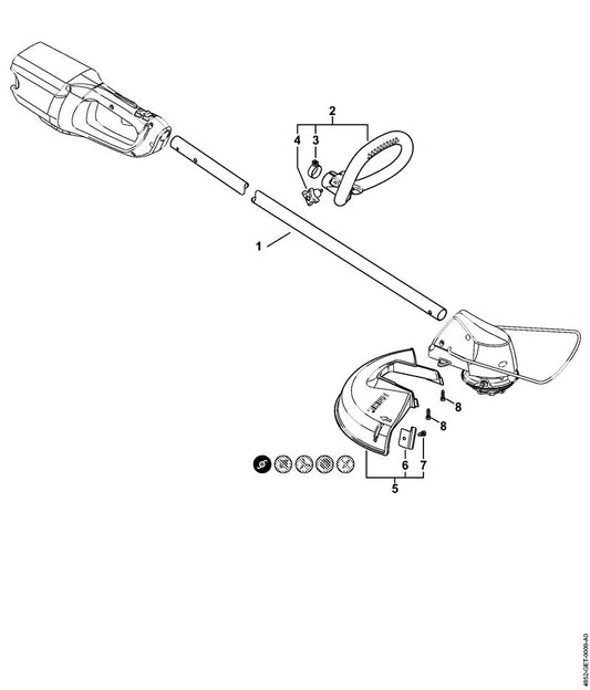 STIHL 4852-710-7101 Steel Ø 25,4 mm positie 1 technische tekening
