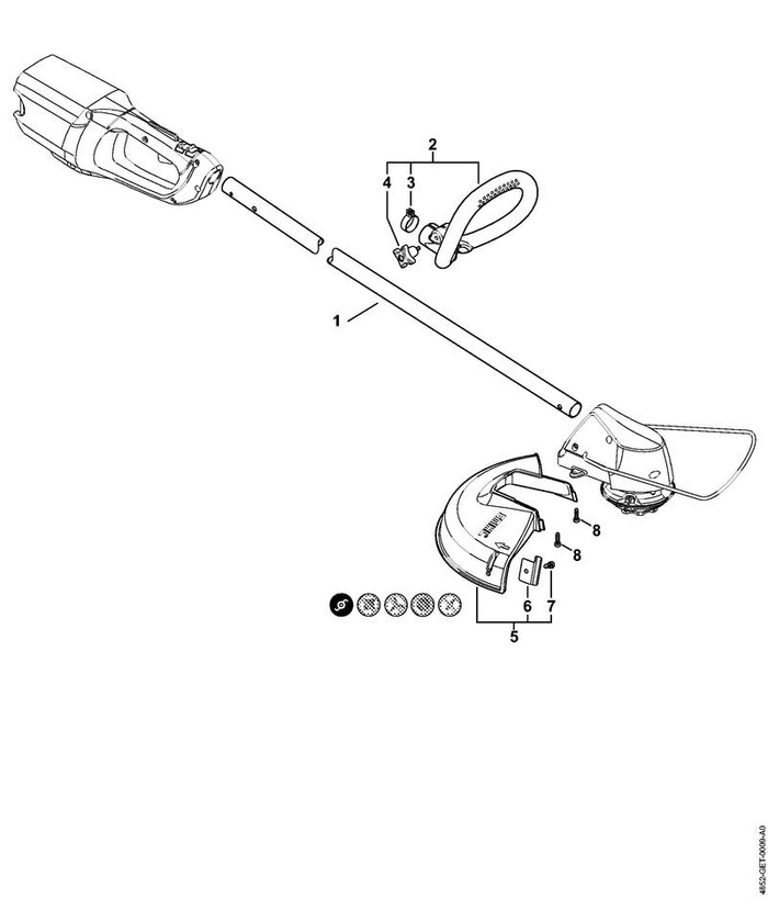 STIHL 4852-710-7101 Steel Ø 25,4 mm positie 1 technische tekening