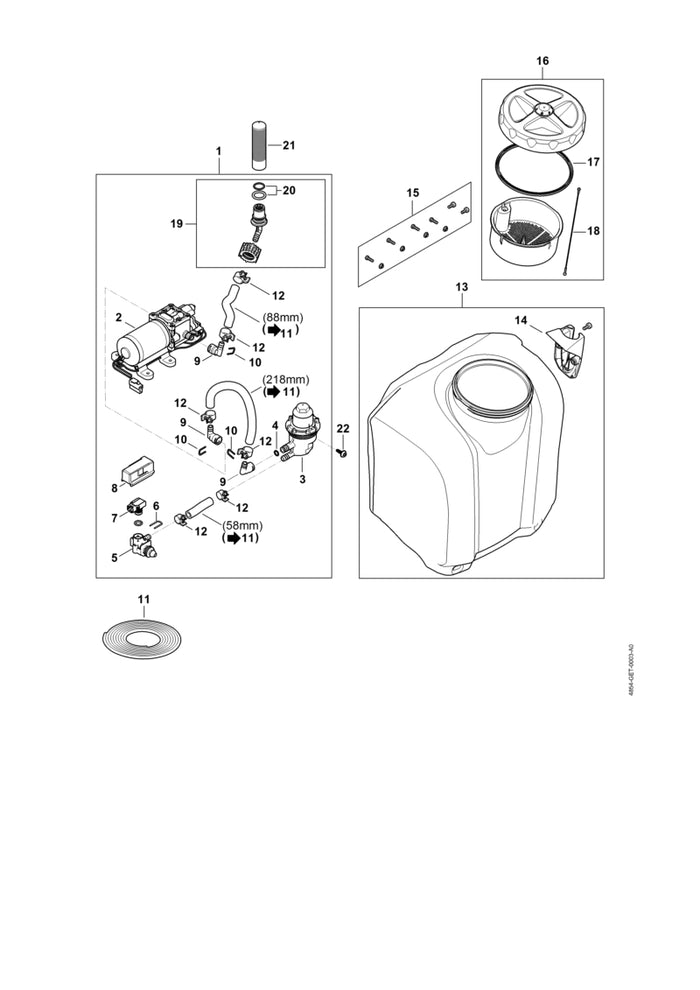 STIHL 4854-670-0100 Haakse nippel positie 5 technische tekening