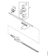 STIHL 4859-710-7102 Steel Ø 25,4 mm positie 1 technische tekening