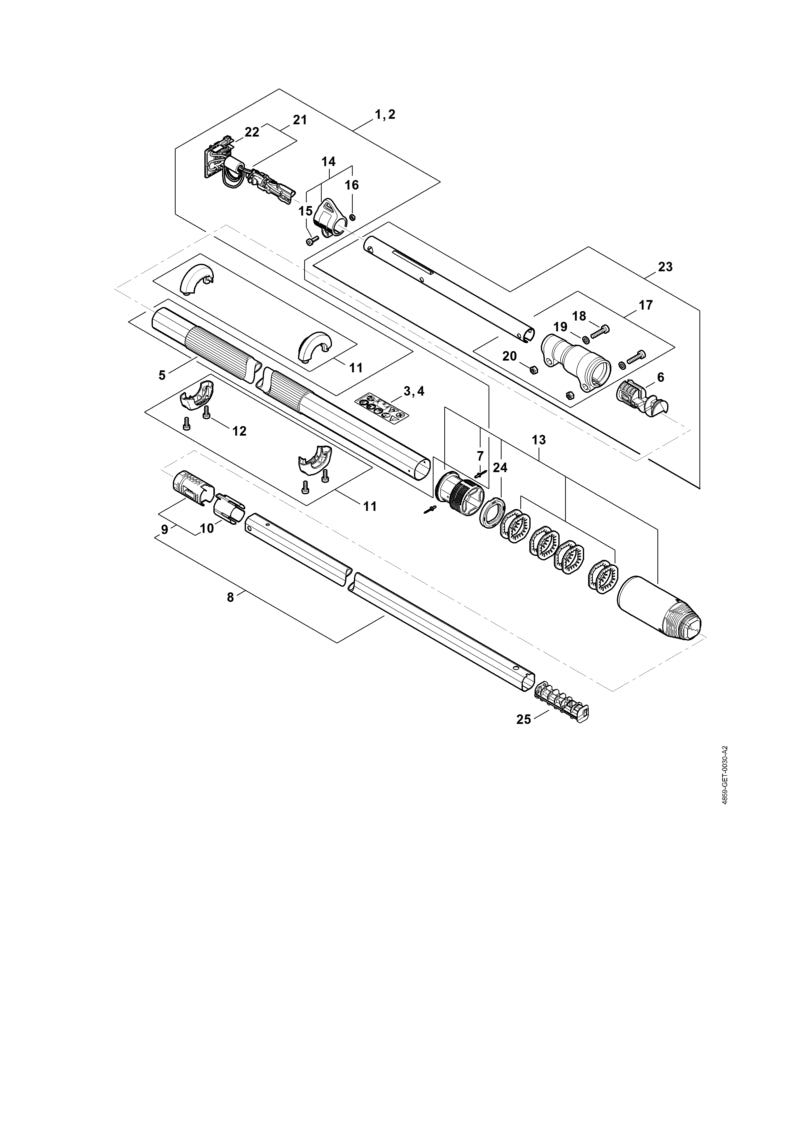 STIHL 4859-710-7115 Steel positie 1 technische tekening
