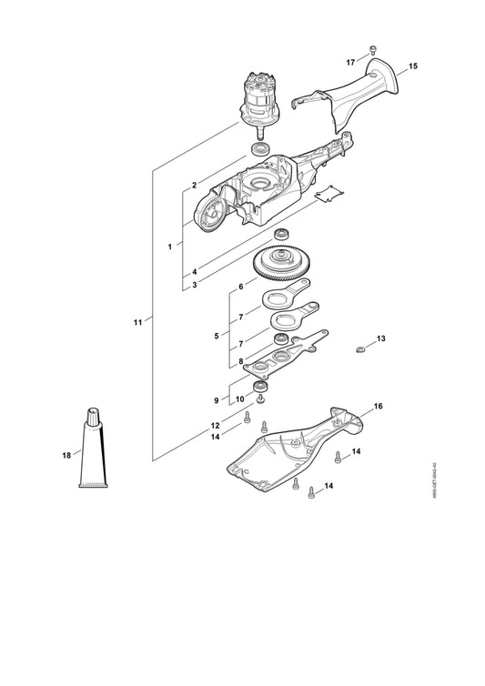 STIHL 9452-621-0157 Borgveer 7x1 positie 13 technische tekening