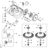 STIHL 4860-738-4501 Aandrukker positie 4 technische tekening