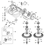 STIHL 4860-732-3602 Wormwiel positie 34 technische tekening