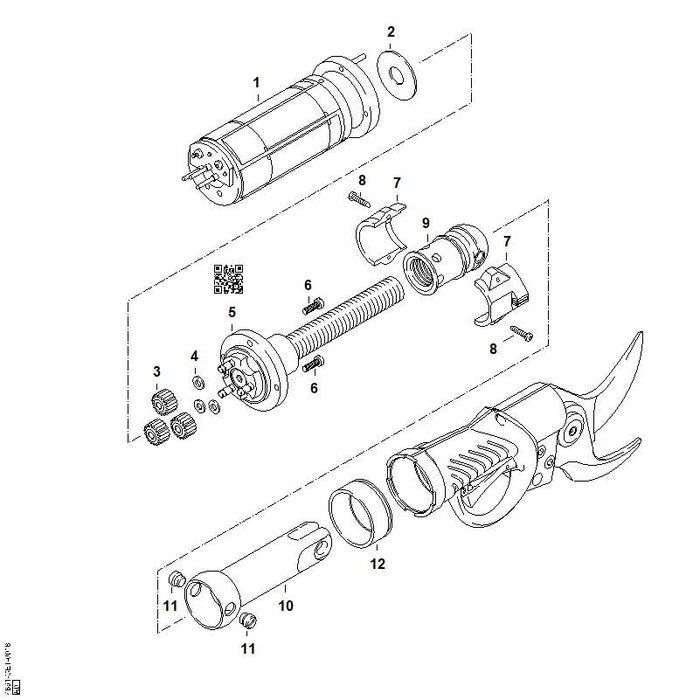STIHL 4861-740-7300 Stoterstang positie 10 technische tekening