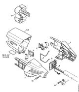 STIHL 4137-791-9400 Spanklem positie 7 technische tekening