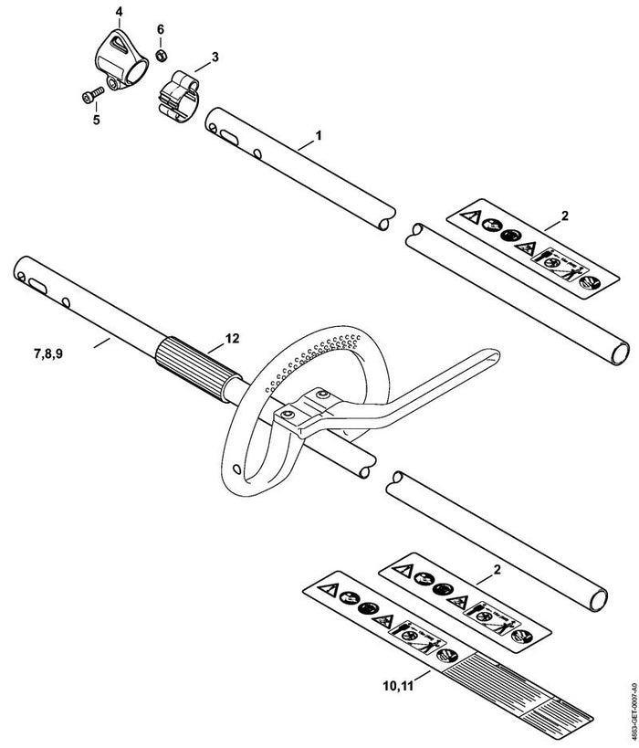 STIHL 4863-710-7120 Steel Ø 25,4 mm positie 7 technische tekening