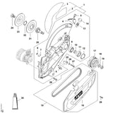 STIHL 4201-708-8402 Zeskantbout M10x18 positie 24 technische tekening