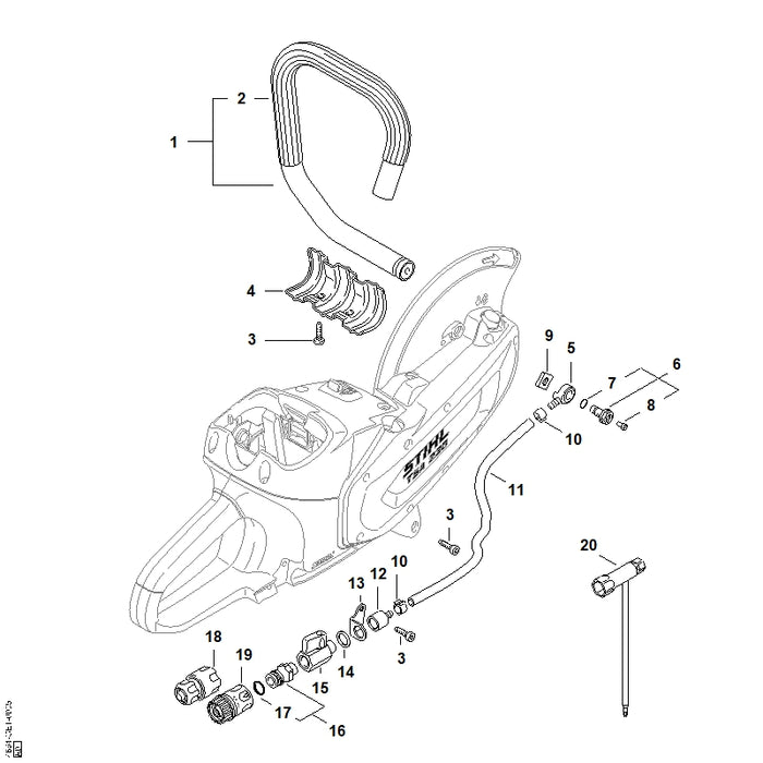 STIHL 0000-670-1700 Koppelingsmof positie 18 technische tekening