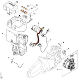 STIHL 4864-430-2201 Kabelboom positie 7 technische tekening