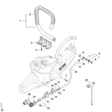 STIHL 4864-692-0501 Houder positie 10 technische tekening