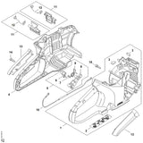 STIHL 4864-007-3800 Set bedieningselementen positie 5 technische tekening