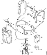 STIHL 4865-710-9003 Draagriem links positie 21 technische tekening