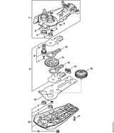 STIHL 4869-640-8200 Aanloopplaat R positie 9 technische tekening