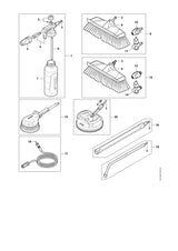 STIHL 4910-500-1910 Spuitlans gebogen positie 19 technische tekening