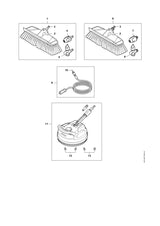 STIHL 4950-500-0800 Hogedrukslang positie 9 technische tekening