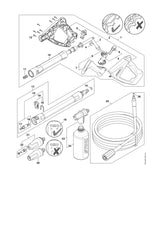 STIHL 4930-500-5631 Sproeiset positie 23 technische tekening