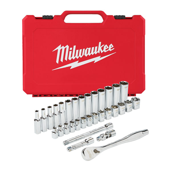Milwaukee Doppenset 3/8” FOUR FLAT (32-delig)