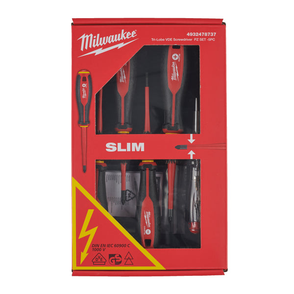 Milwaukee Tri-Lobe VDE Schroevendraaierset - 5-delig