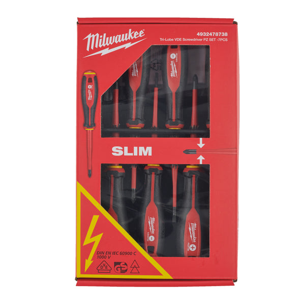 Milwaukee Tri-Lobe VDE PZ Schroevendraaierset - 7-delig