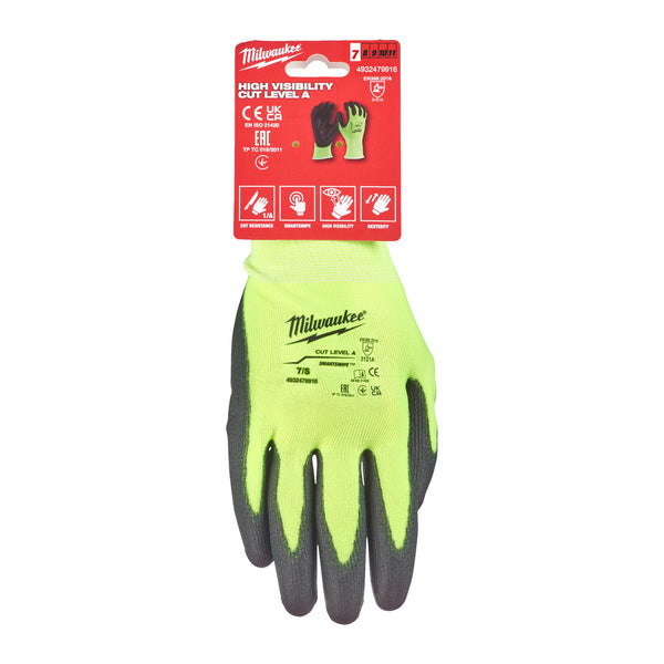 Milwaukee Hi-Vis Cut A Handschoenen - 7/S - 1 paar